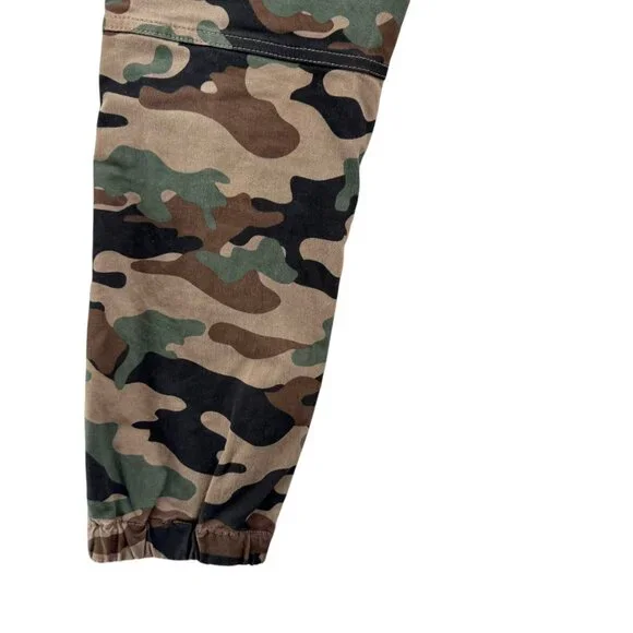 Nili Lotan Cropped French Military Pants Womens Green Camouflage Flat Front Sz 4 - Picture 10 of 12
